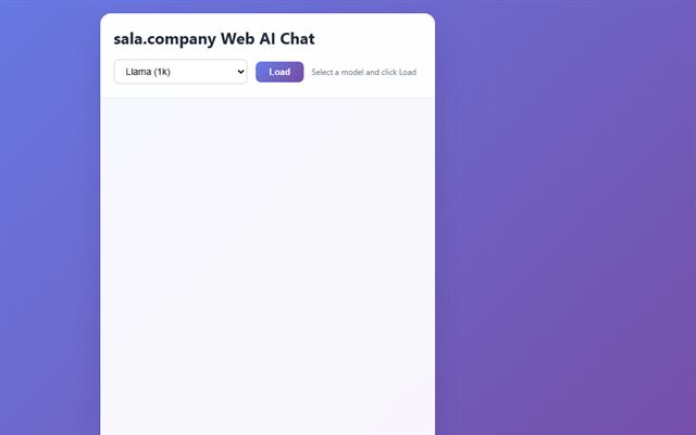 WebAI: a chat window with a model picker